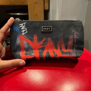 NWT DKNY Graffiti Cosmetic Case Makeup Travel Bag